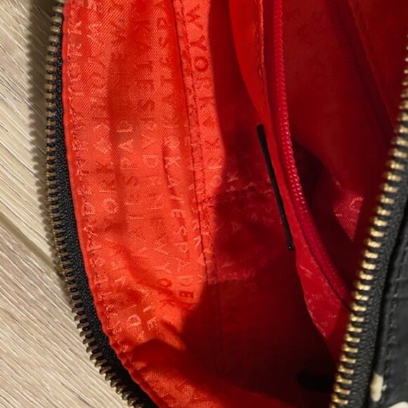 Kate Spade Shoulder Bag Black and White, red interior - Picture 5 of 8